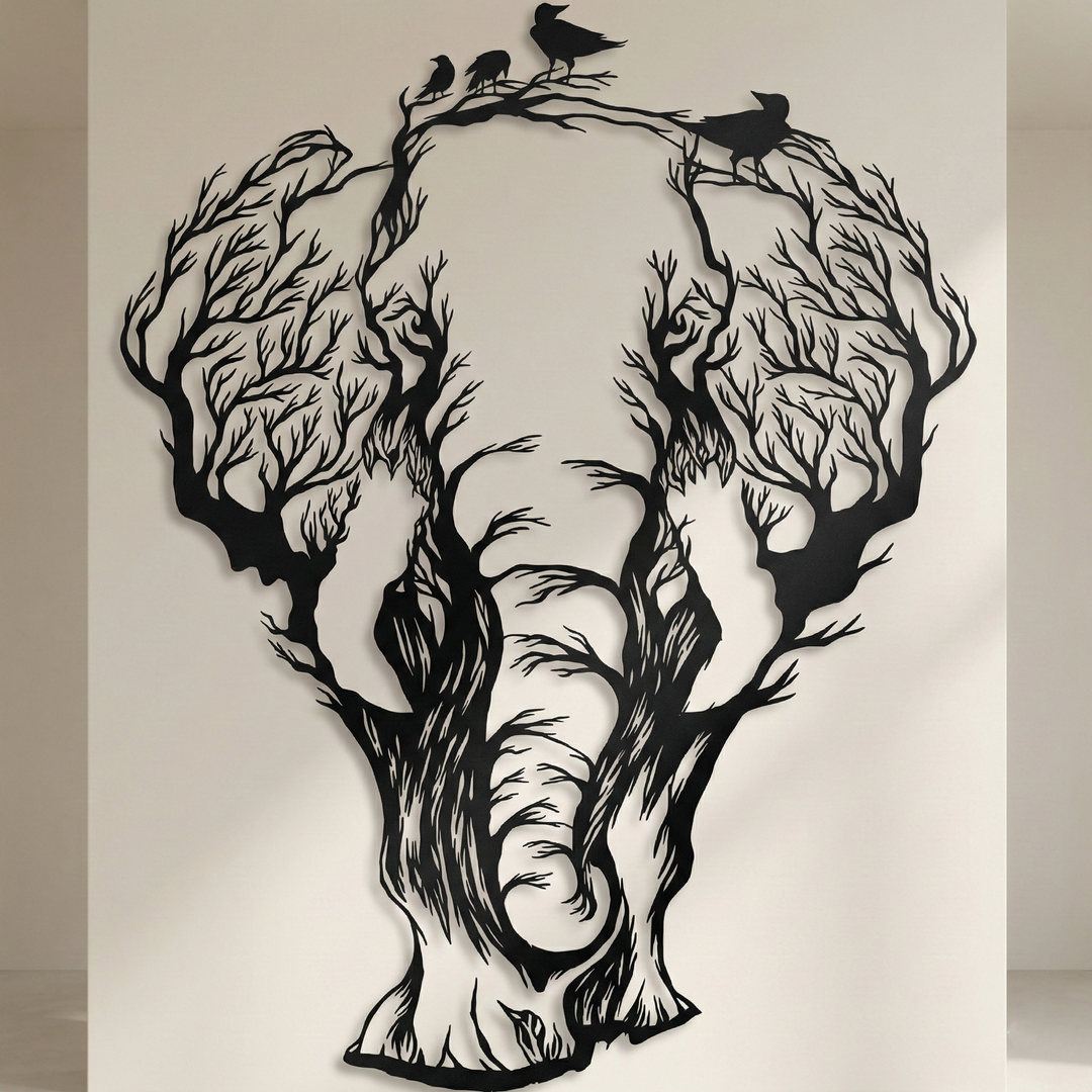Elephant Metal Wall Art