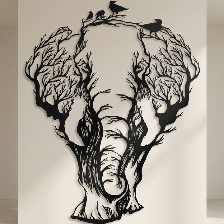Elephant Metal Wall Art