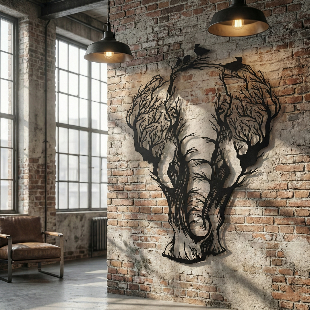 Elephant Metal Wall Art