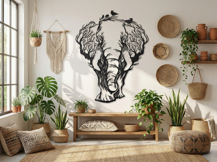 Elephant Metal Wall Art