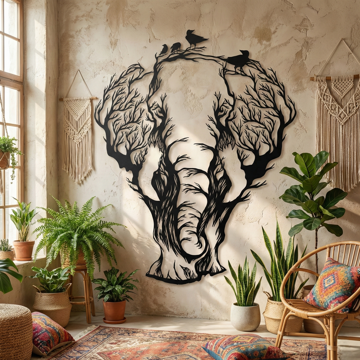 Elephant Metal Wall Art