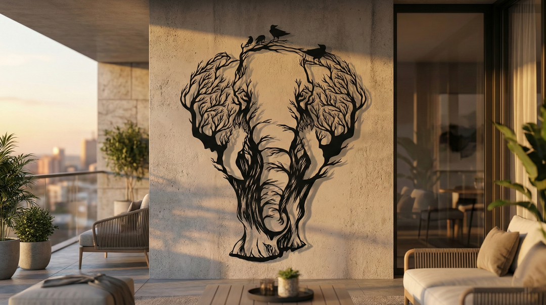Elephant Metal Wall Art