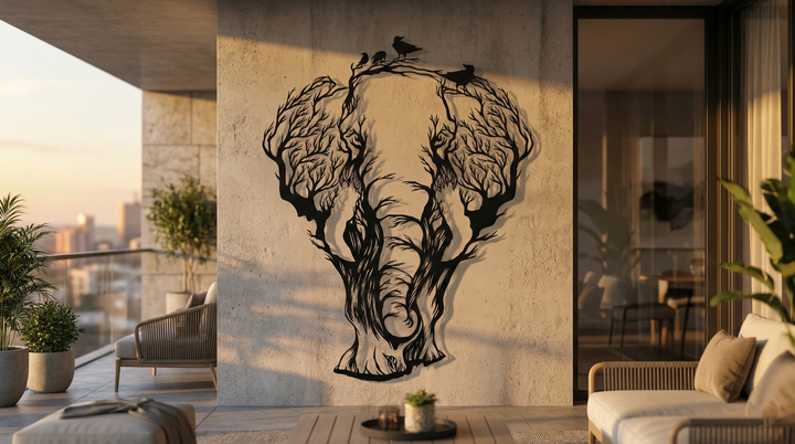 Elephant Metal Wall Art
