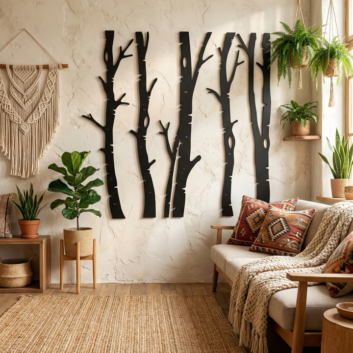 5 Alberi Arte da Parete in Metallo