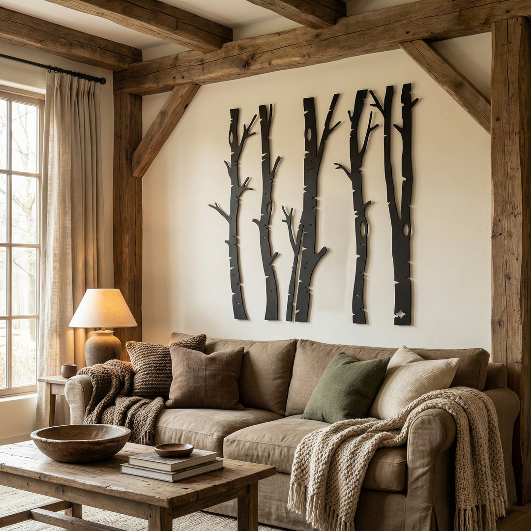 5 Alberi Arte da Parete in Metallo