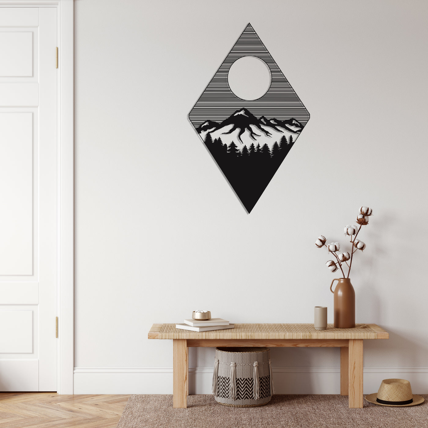 Triangle Mountain Metal Wall Art