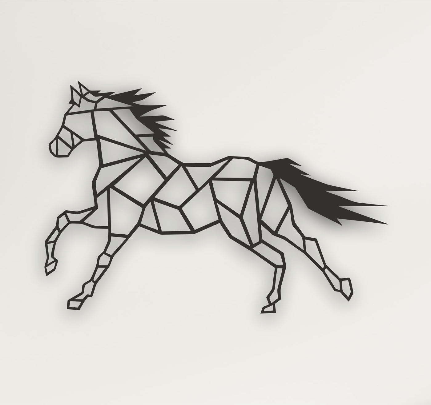 Geometric Horse Metal Wall Art