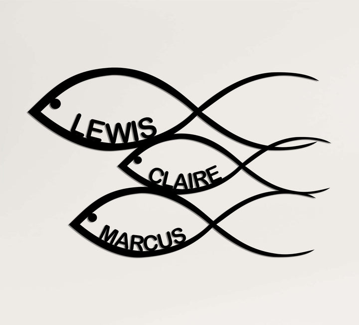 Personalized Fish Metal Wall Art - Decor available at Dekadron for $169.90