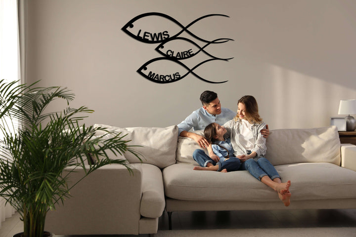 Personalized Fish Metal Wall Art - Decor available at Dekadron for $79.90