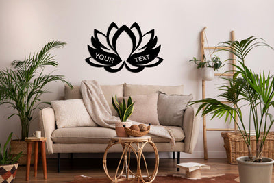Personalized Lotus Metal Wall Art