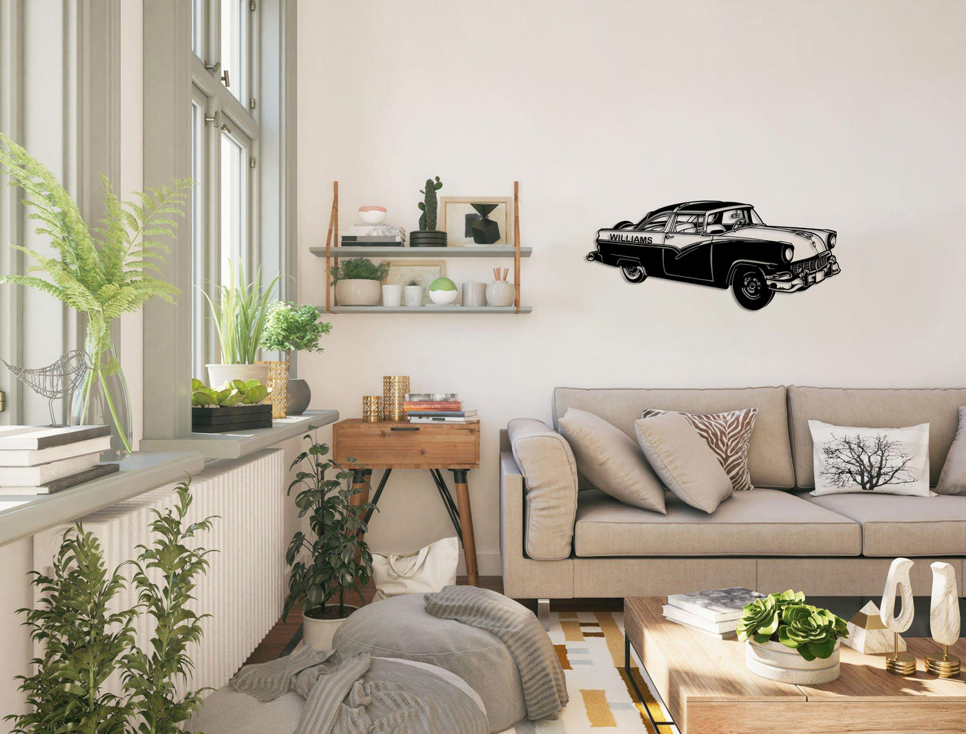 Personalized Vintage Car Metal Wall Art