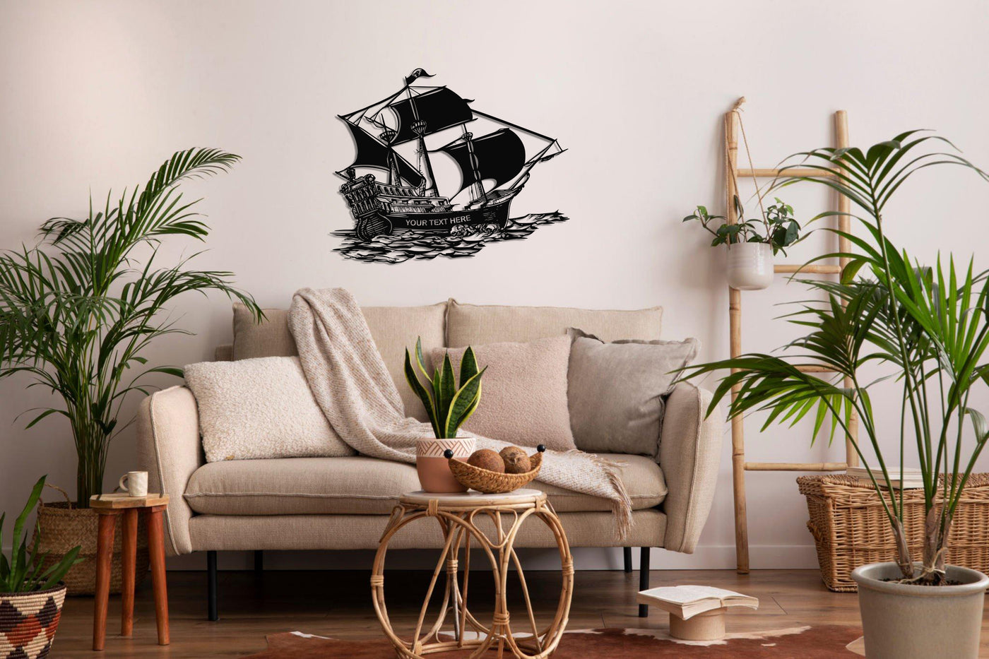 Personalized Pirate Ship Metal Wall Art