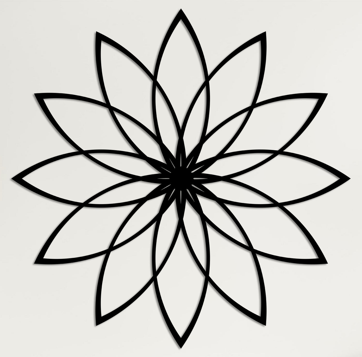 Geometric Flower Metal Wall Art
