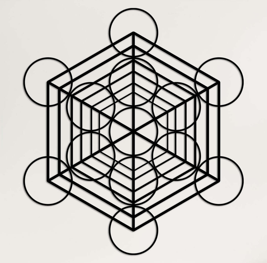 Metatron Cube Metal Wall Art - Decor available at Dekadron for $59.90