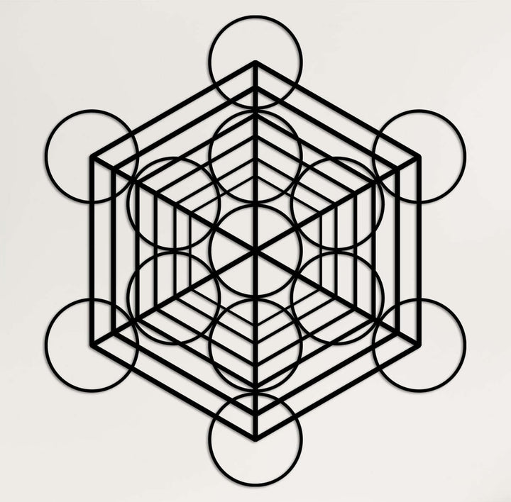 Metatron Cube Metal Wall Art - Decor available at Dekadron for $59.90