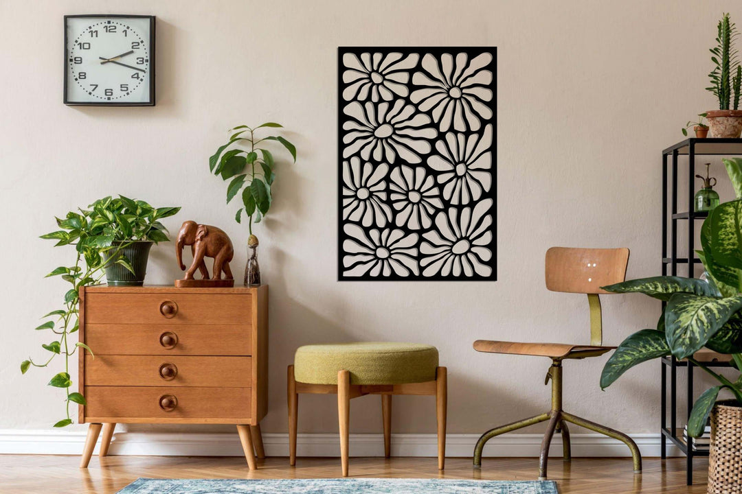 Blumen Metall-Wandkunst