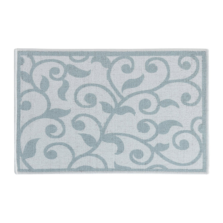Floral Design Multipurpose Floor Mat | 20"x31" | Teal