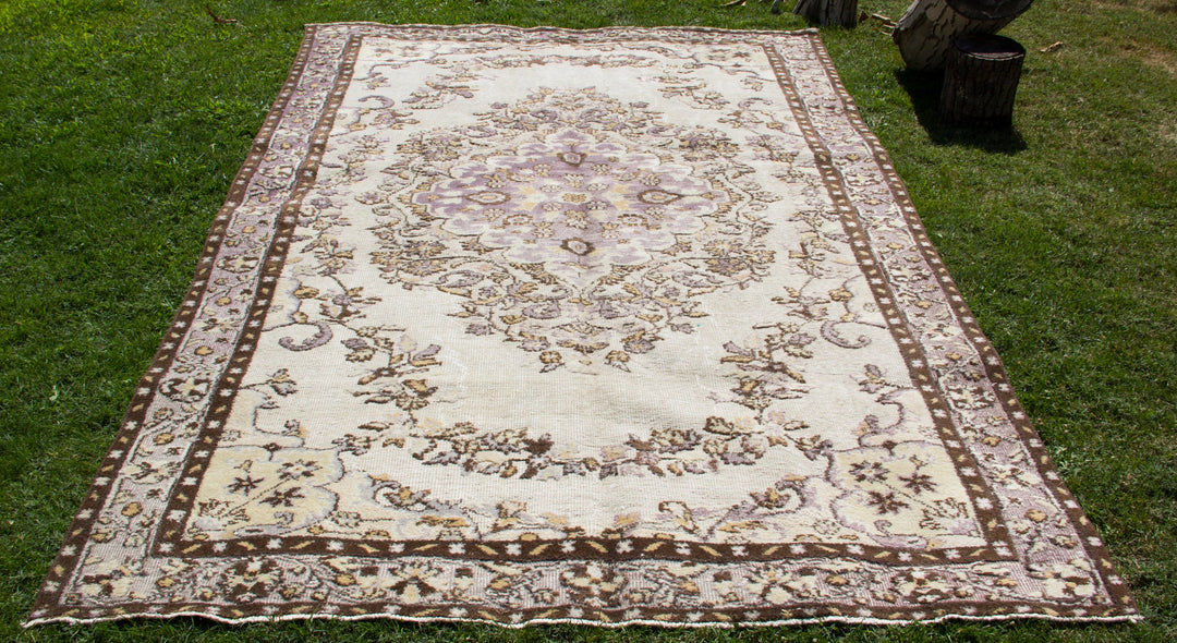 Vintage Carved Handmade Unique Rug  5'11'' X 9'10''