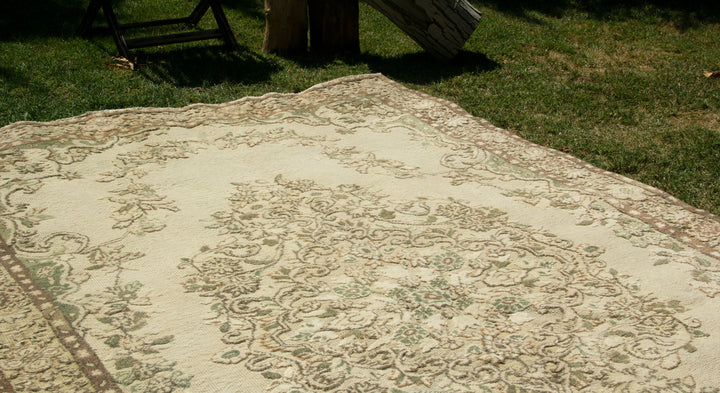 Vintage Carved Handmade Unique Rug  5'11'' X 9'3''