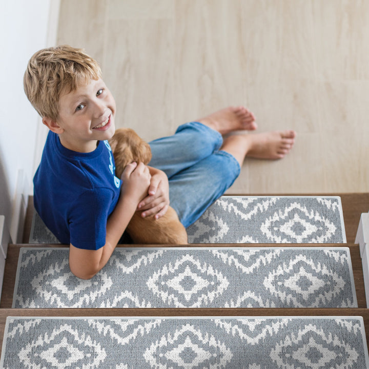 New Age Tetra One Color Design 9" X 28" Stair Treads