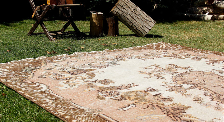 Vintage Handmade Unique Rug  6'5'' X 9'7''