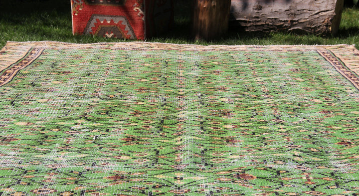 Vintage Handmade Unique Rug  5'4'' X 8'11''