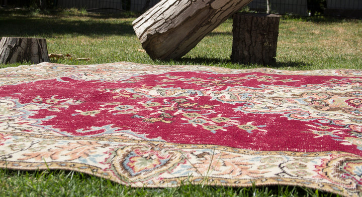 Vintage Handmade Unique Rug  5'9'' X 8'7''