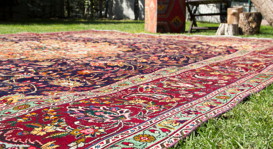 Vintage Oriental Premium Handmade Unique Rug Natural 9'7''  X  13'3''
