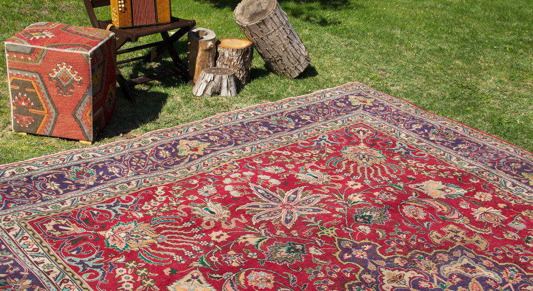 Vintage Oriental Premium Handmade Unique Rug  9'10'' X 12'10''