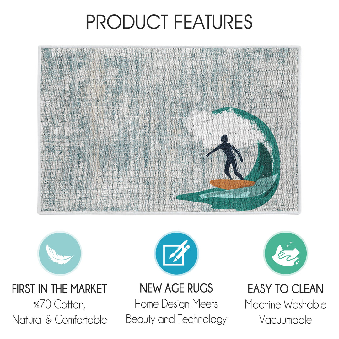 Miami  Design Multipurpose Floor Mat | 20"x31" | Multicolor