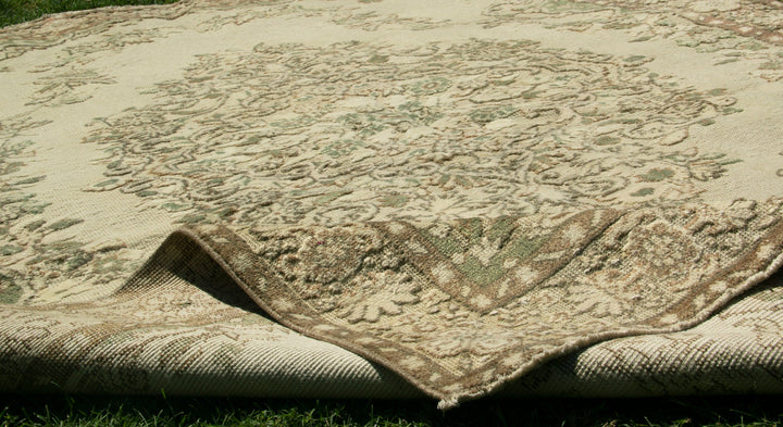 Vintage Carved Handmade Unique Rug  5'11'' X 9'3''