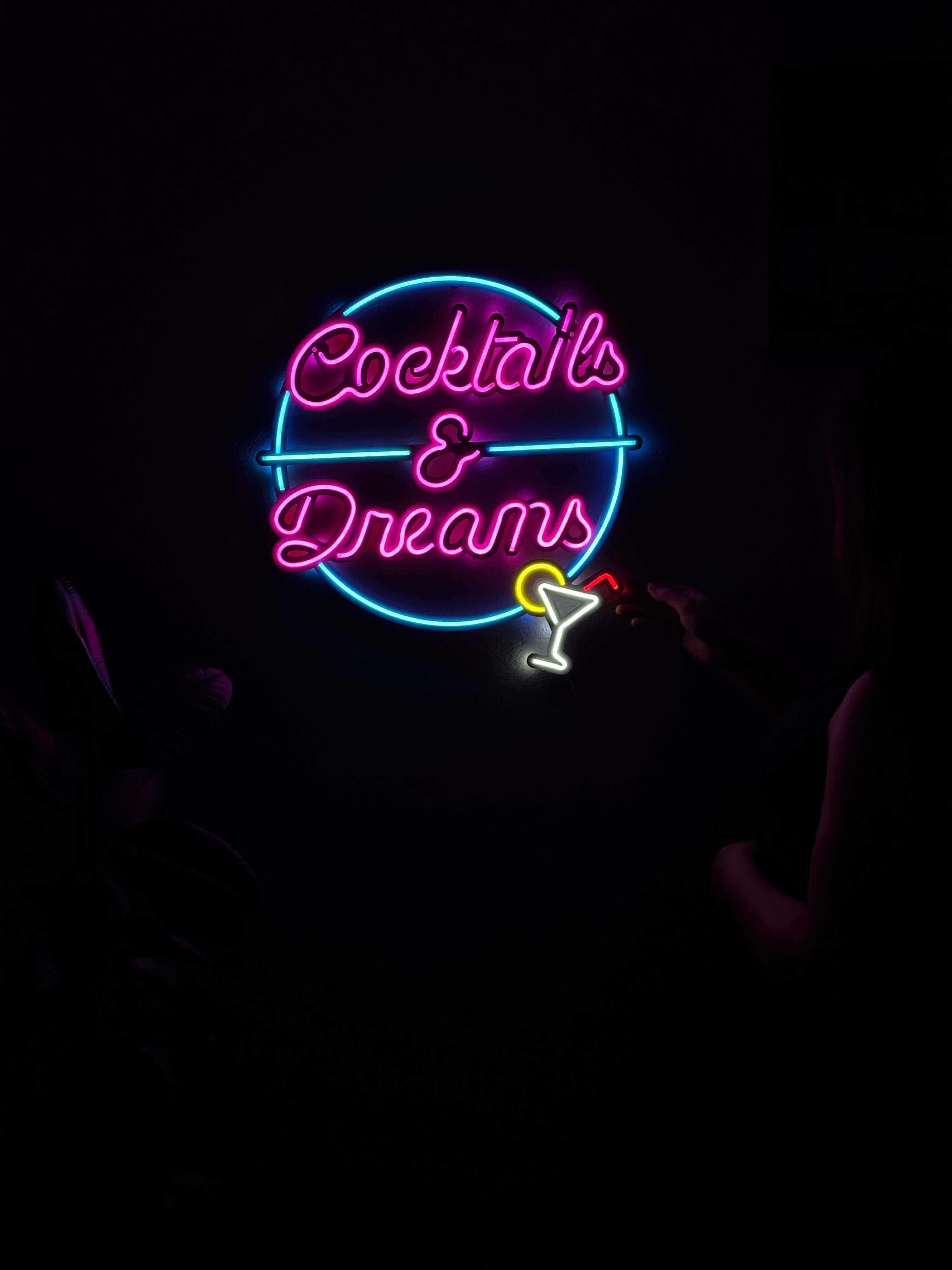 Cocktails and Dreams Neon Metal Wall Art, Neon Sign | Neon Signs