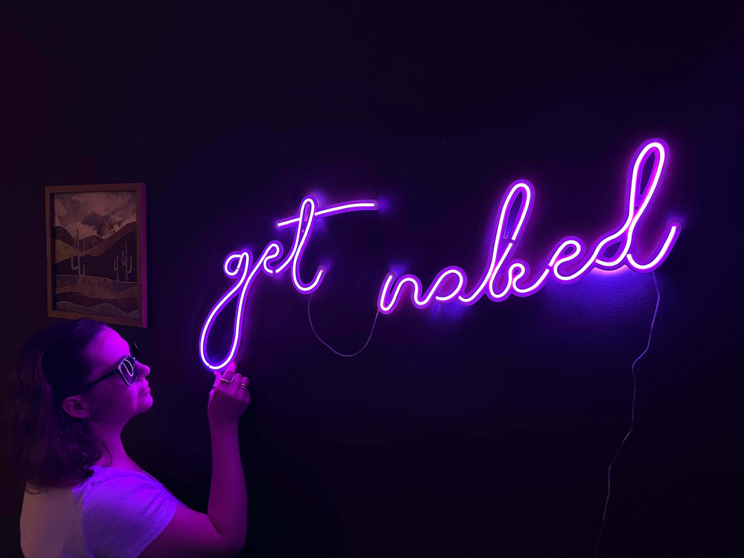 Get Naked Neon Metal Sign - Neon Signs available at Dekadron for $109.00