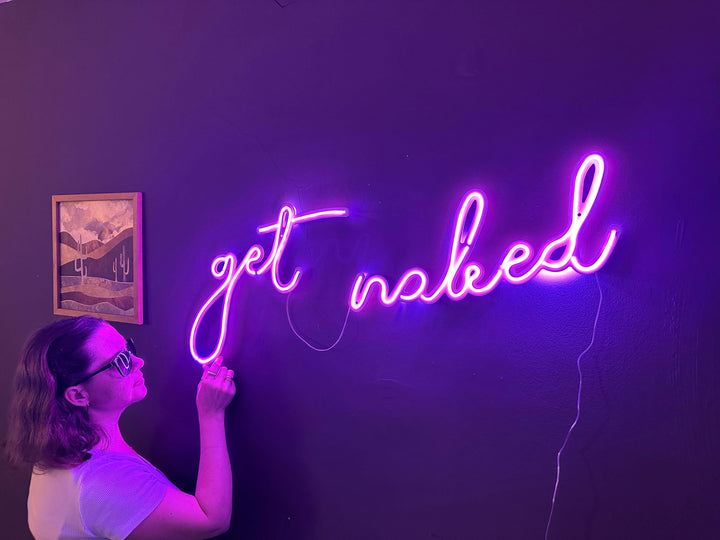 Get Naked Neon Metal Sign - Neon Signs available at Dekadron for $109.00