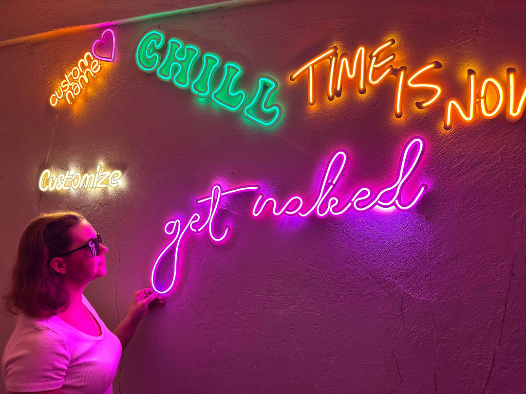 Get Naked Neon Metal Sign - Neon Signs available at Dekadron for $109.00