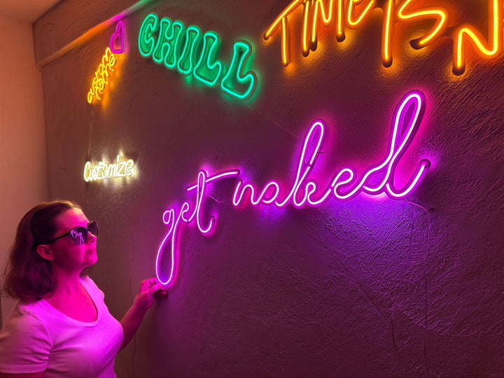 Get Naked Neon Metal Sign - Neon Signs available at Dekadron for $109.00