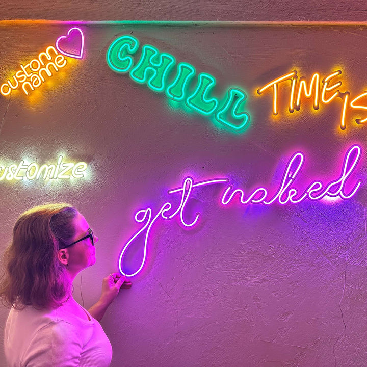 Get Naked Neon Metal Sign - Neon Signs available at Dekadron for $109.00