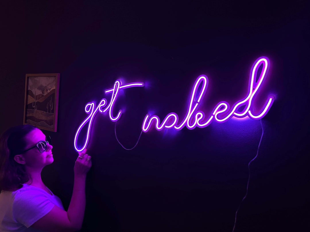 Get Naked Neon Metal Sign - Neon Signs available at Dekadron for $109.00