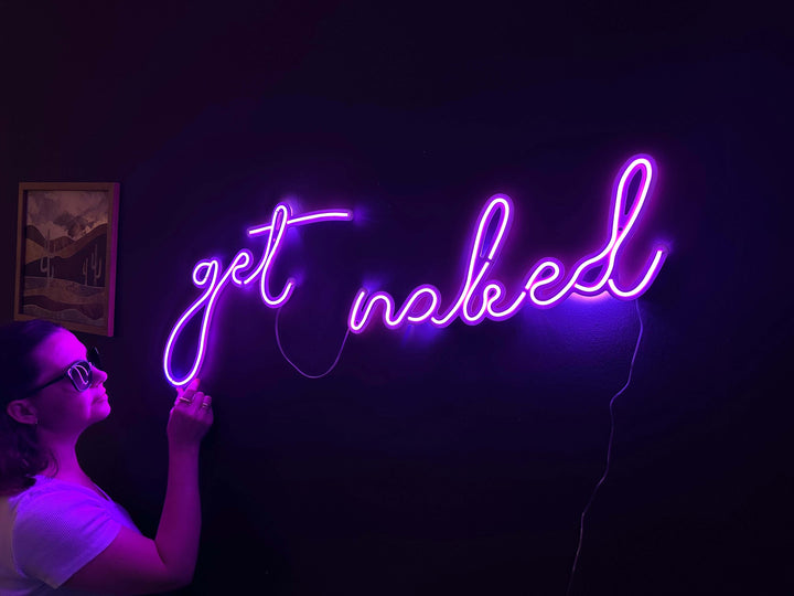 Get Naked Neon Metal Sign - Neon Signs available at Dekadron for $109.00