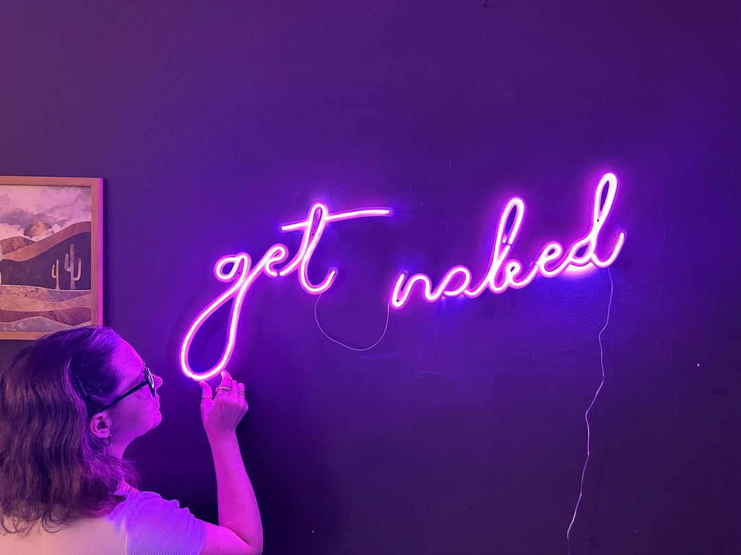 Get Naked Neon Metal Sign - Neon Signs available at Dekadron for $109.00