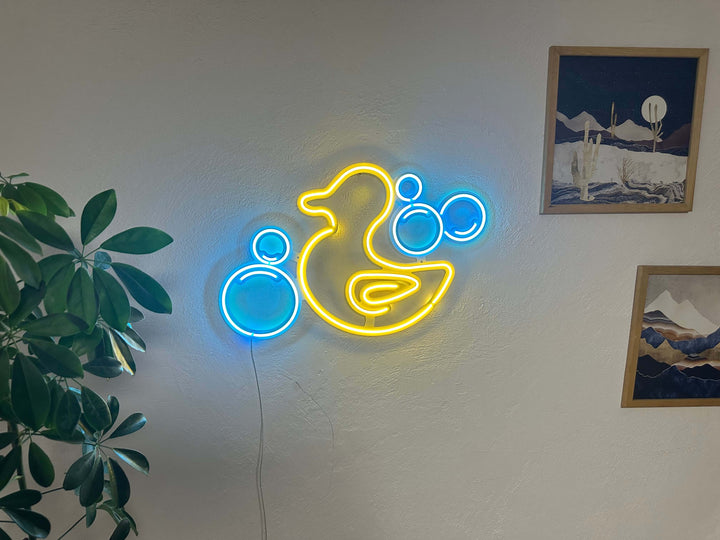 Rubber Duck Neon Metal Sign - Neon Signs available at Dekadron for $109.00