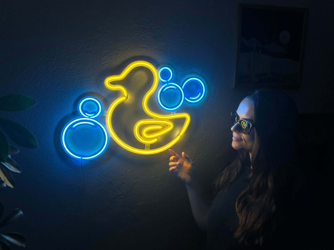 Rubber Duck Neon Metal Sign - Neon Signs available at Dekadron for $109.00