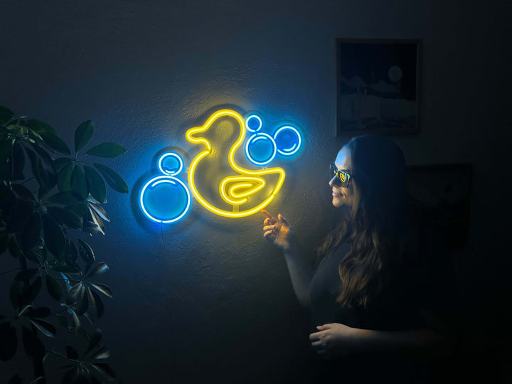 Rubber Duck Neon Metal Sign - Neon Signs available at Dekadron for $109.00