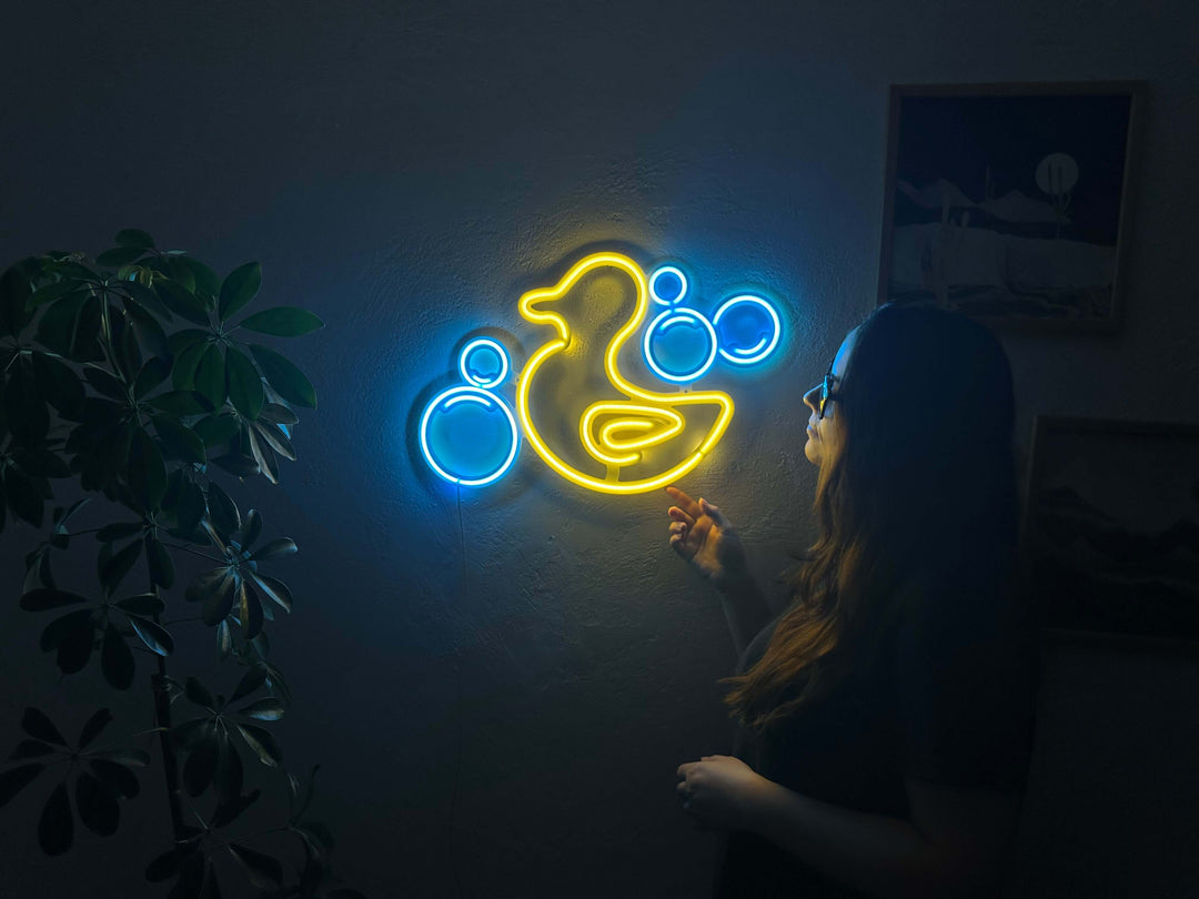 Rubber Duck Neon Metal Sign - Neon Signs available at Dekadron for $109.00