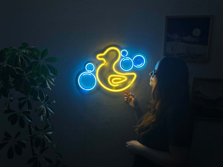 Rubber Duck Neon Metal Sign - Neon Signs available at Dekadron for $109.00