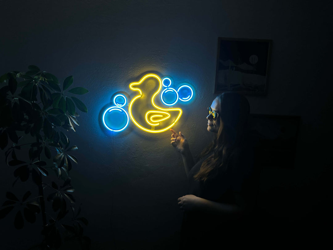 Rubber Duck Neon Metal Sign - Neon Signs available at Dekadron for $109.00
