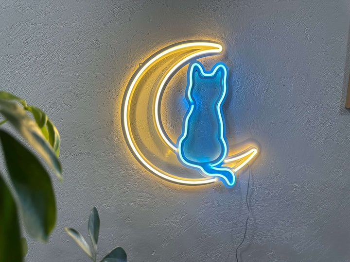 Luna Neon Metal Sign - Neon Signs available at Dekadron for $99.00