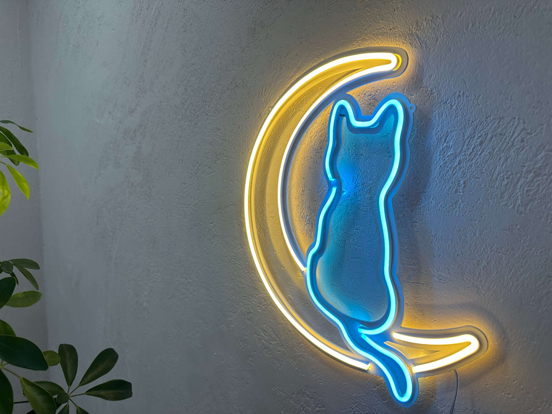 Luna Neon Metal Sign - Neon Signs available at Dekadron for $99.00