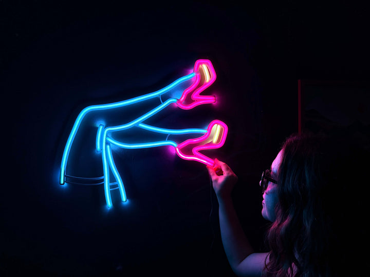 Lacy Neon Metal Sign - Neon Signs available at Dekadron for $109.00