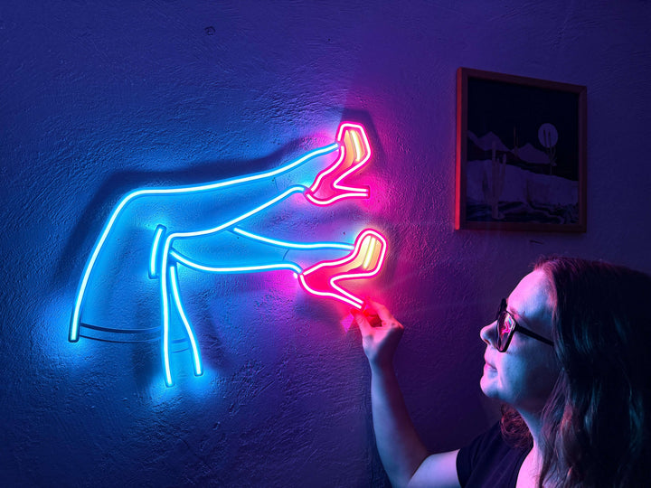 Lacy Neon Metal Sign - Neon Signs available at Dekadron for $109.00